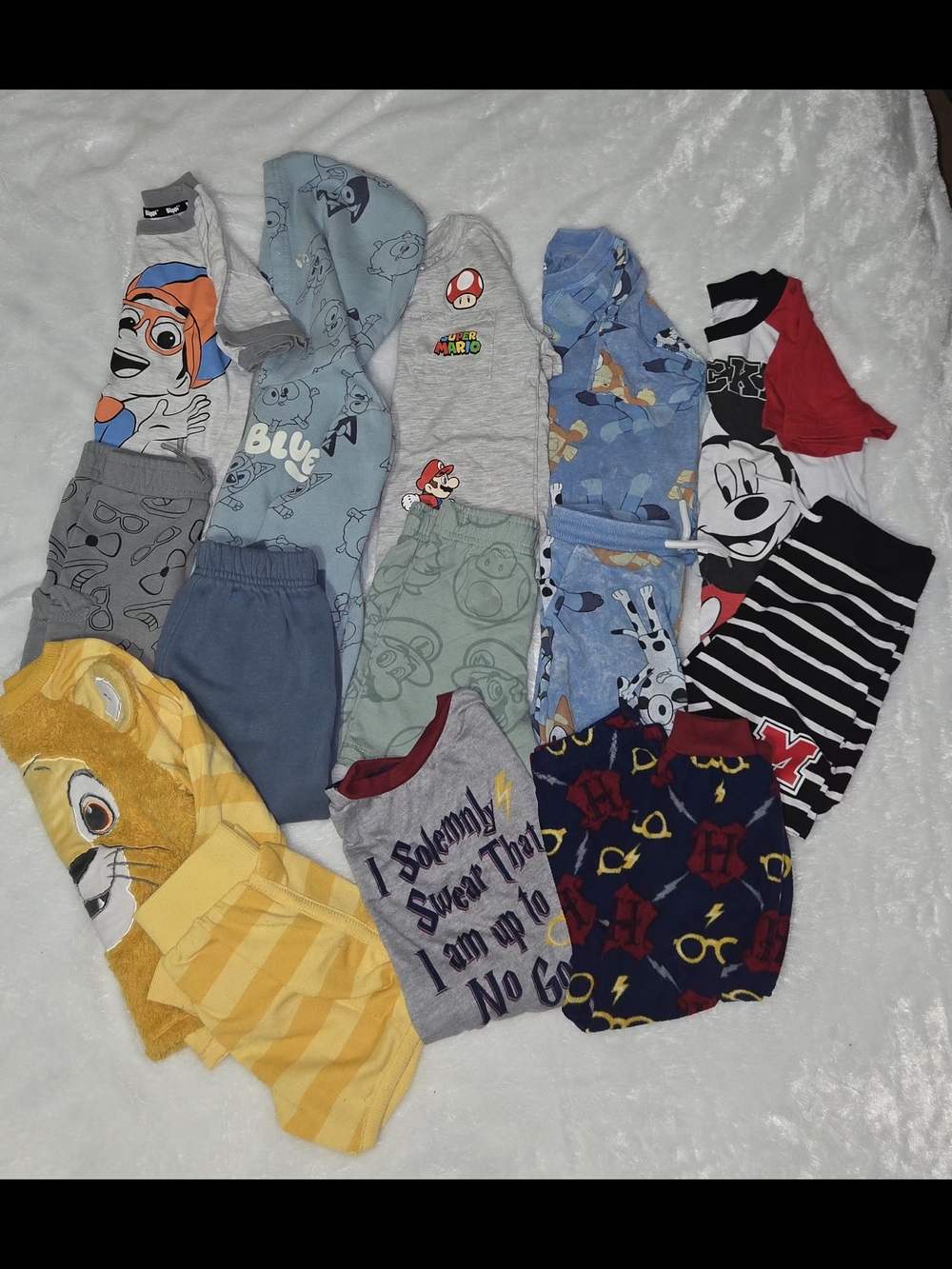 Toddler Character Outfit Bundle-Bluey, Mario, Blippi And More